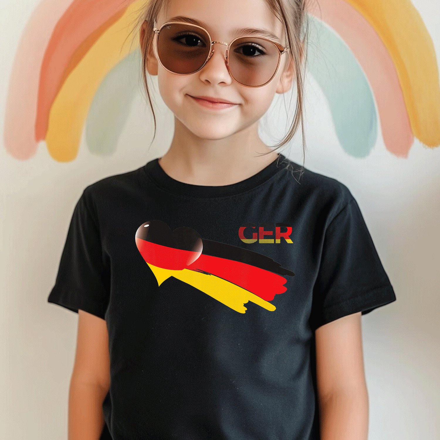Image of Fan Item Germany Fan Item Ger Design Germany T- Shirt Comfortable Casual Crew Neck Tee For Boys And Girls T Shirt, 200g