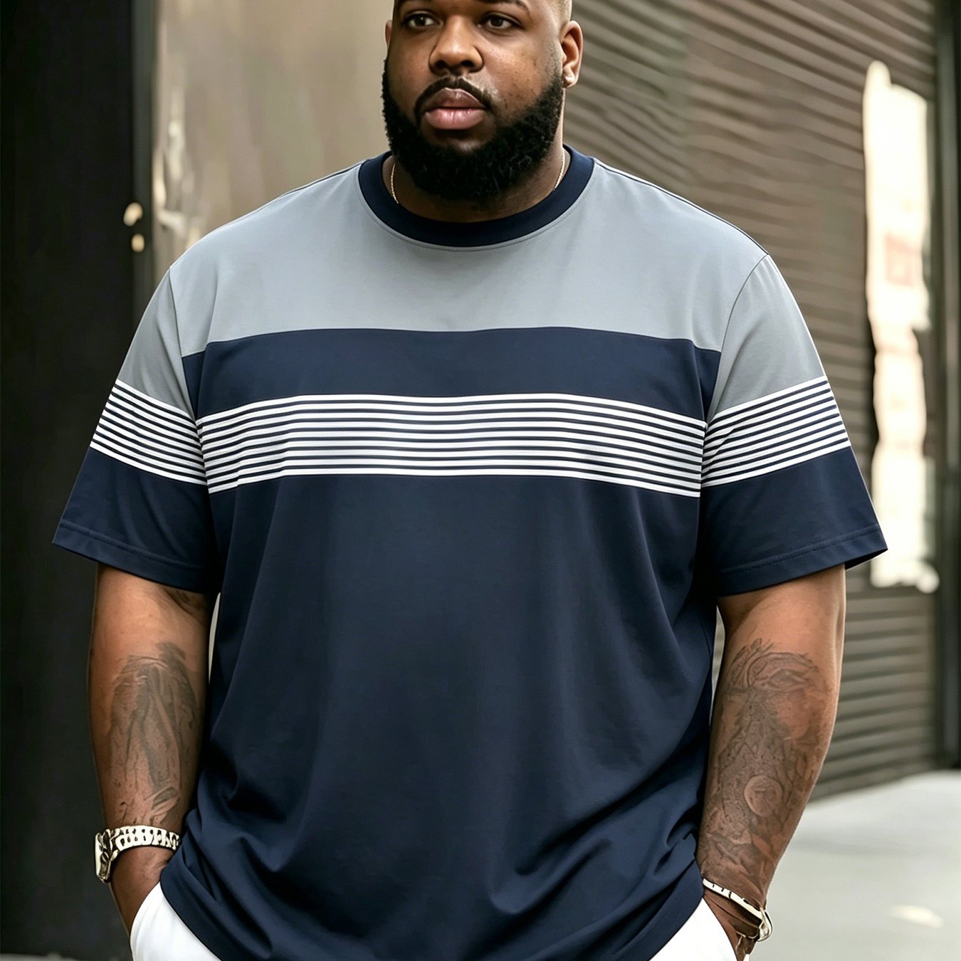 TEMU Plus-size Men's T-shirt, Men's Short-sleeve Top, Summer Crewneck Top, Summer Loose-fit Casual Pullover, Suitable For Outdoor Sports, Versatile