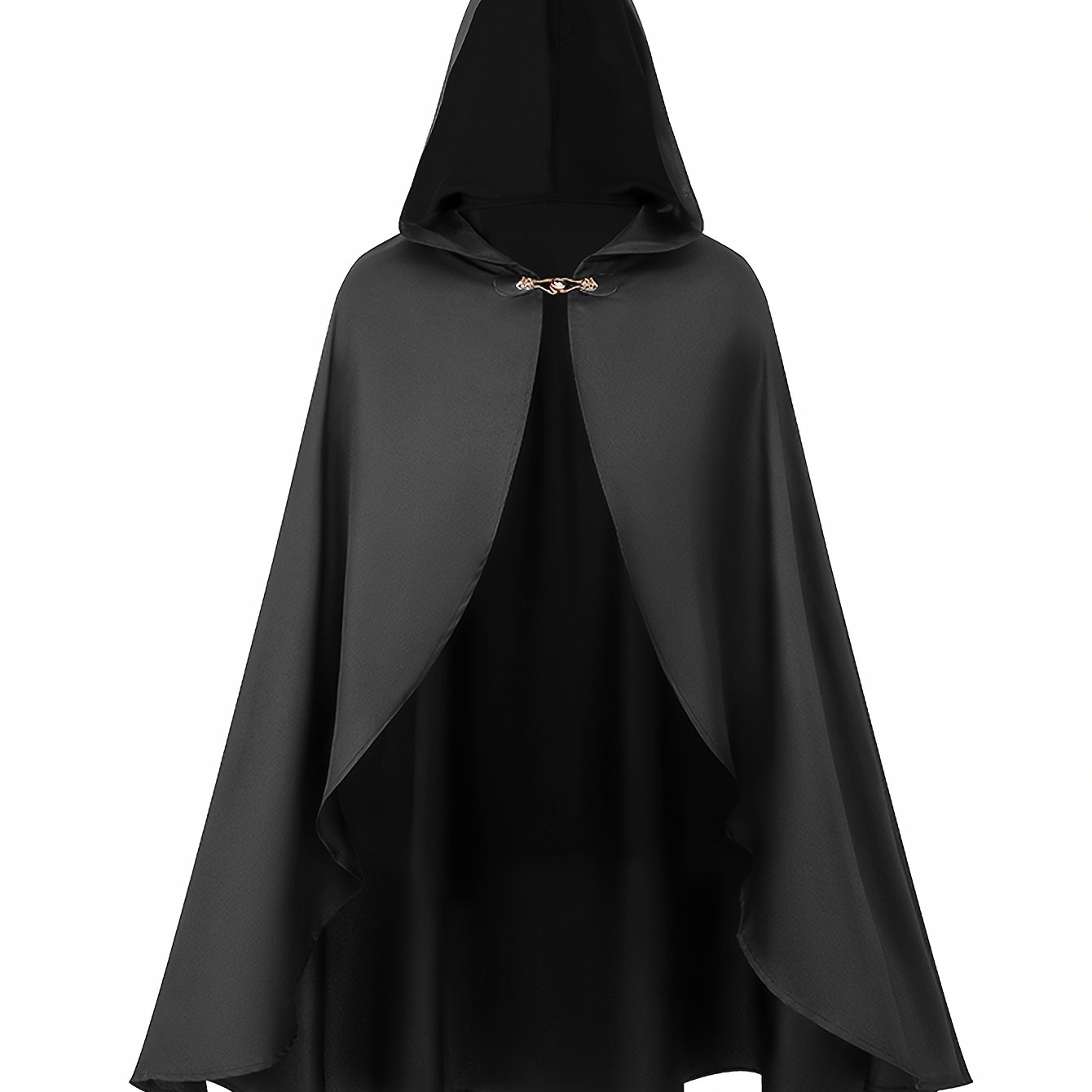 TEMU New Halloween Costume Medieval Hooded Gothic Coat Long Trench Coat Halloween Cape Role-playing Party Outfit