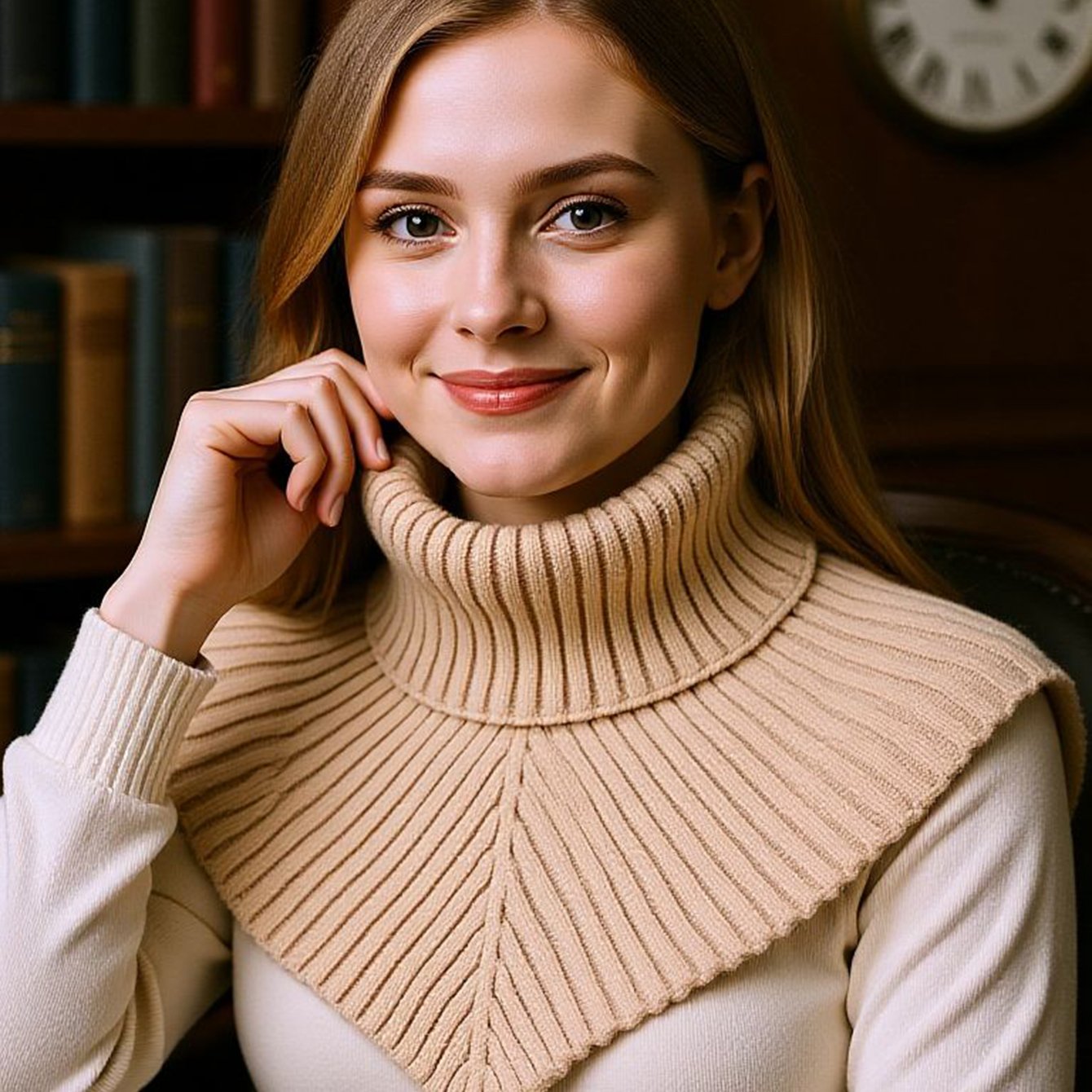 TEMU Women'-color - Neck Warmer; A Mock-neck Accessory Suitable For Holidays, Travel, Christmas, And Graduation Outfits.