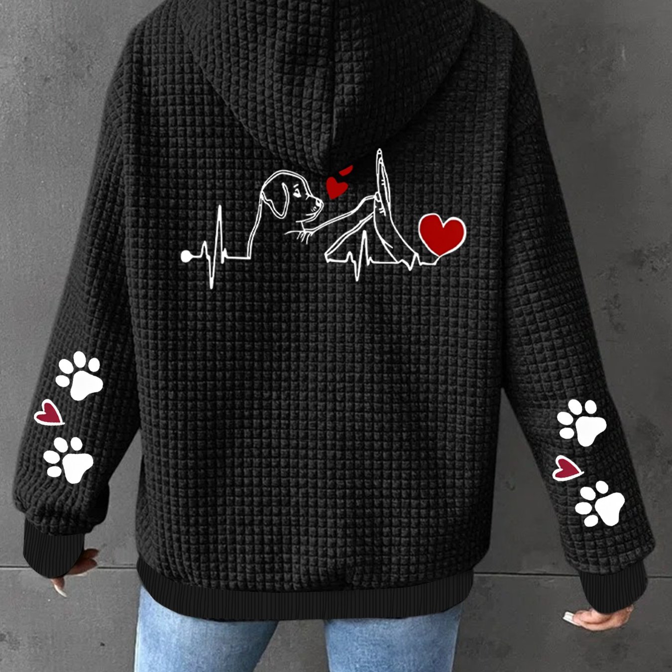 TEMU New Stylish And Comfortable Waffle Jackets For Women, Featuring A Zip-up Hood And A Lightweight Design. Casual Sports Outerwear For Ladies.