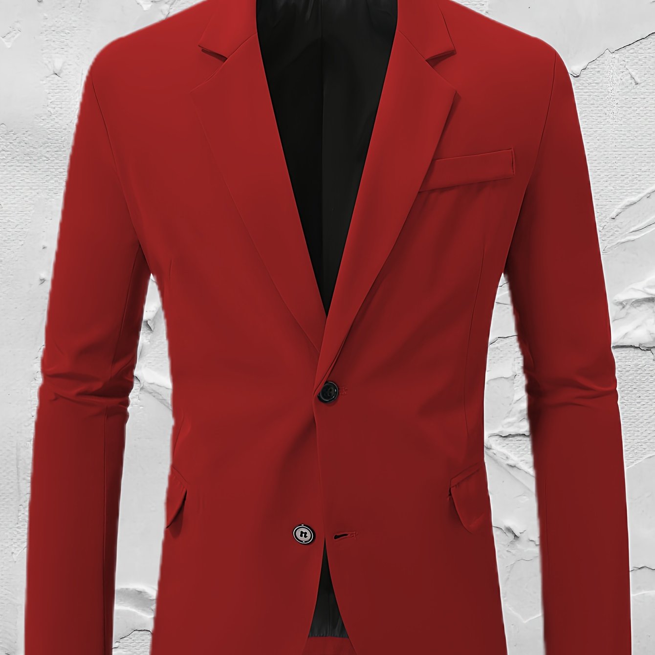 Casual Lapel Polyester Solid Color Regular Fit Woven Outerwear Jacket for Adult, Spring/Fall