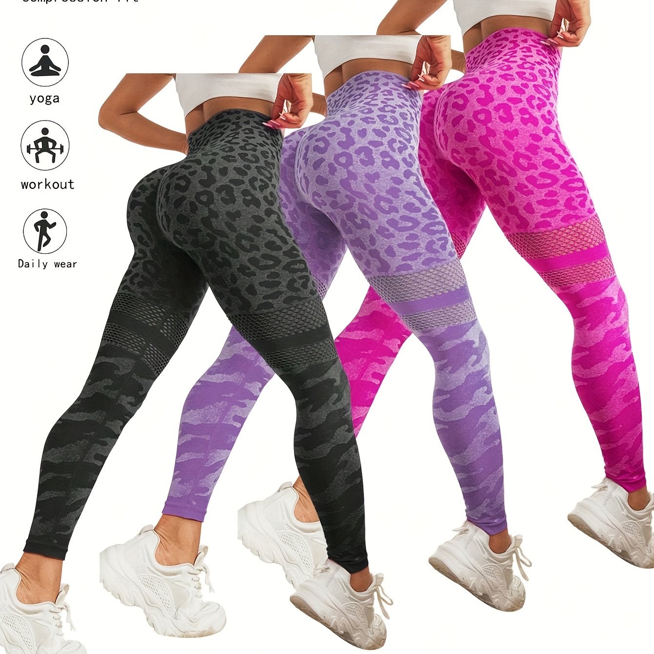 Camouflage Leopard Print High Waist Leggings For Women Quick Dry,  Breathable, Push Up, LU Gym, Sports, Athletic Works Yoga Pants Lu 008 From  Qidian3, $22.92