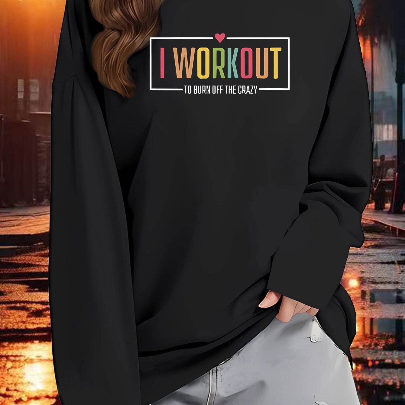 TEMU Featuring The Text 'i Workout', I Love Exercising, Suitable For Weightlifting, Strength Training, Casual Fitness Apparel, Leisure Top For ,