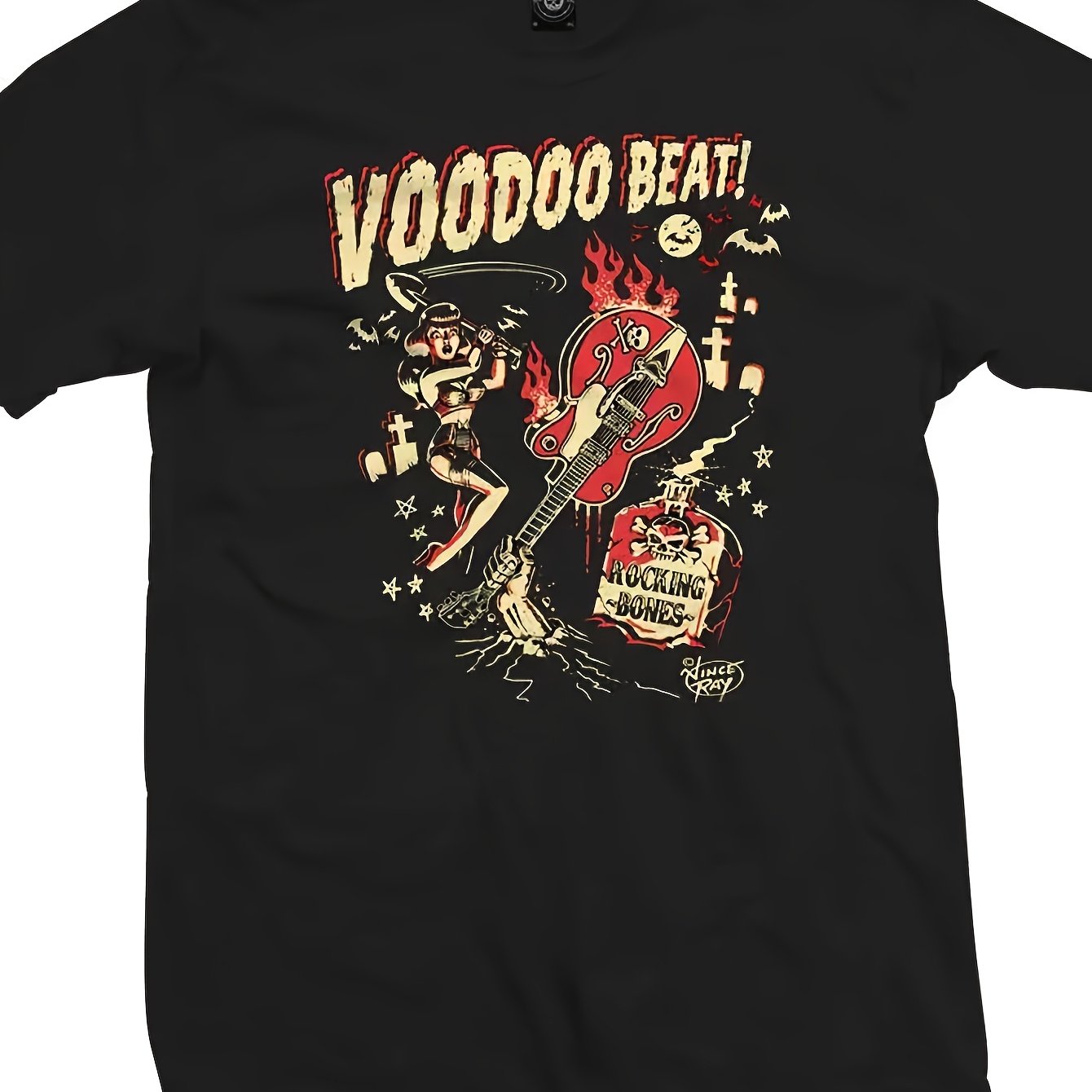 Image of 2019 Newest Fashion T Shirt R_ocking Bones R_ockabilly Hot Rod R_ock N Roll V8 Tshirts