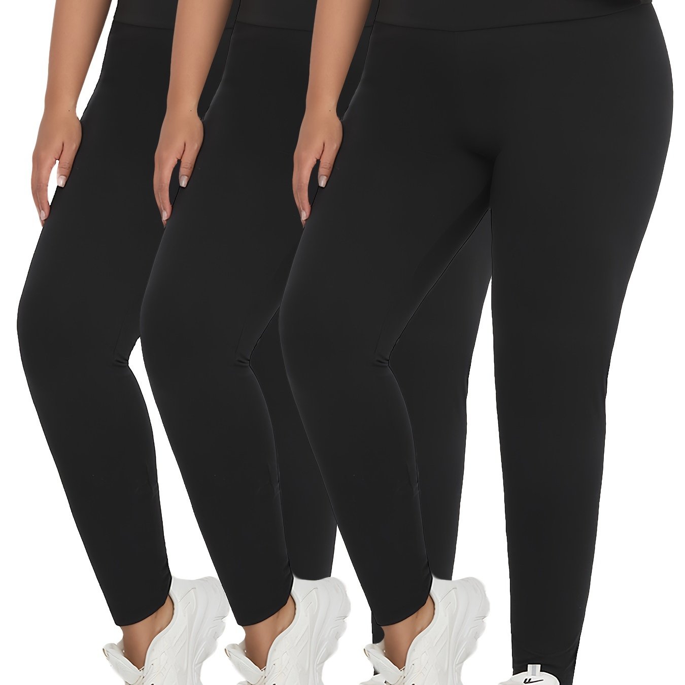 3 Size Super Soft Leggings For Women, High Waisted Tummy Control No See Through Workout Yoga Running Pants Leggings