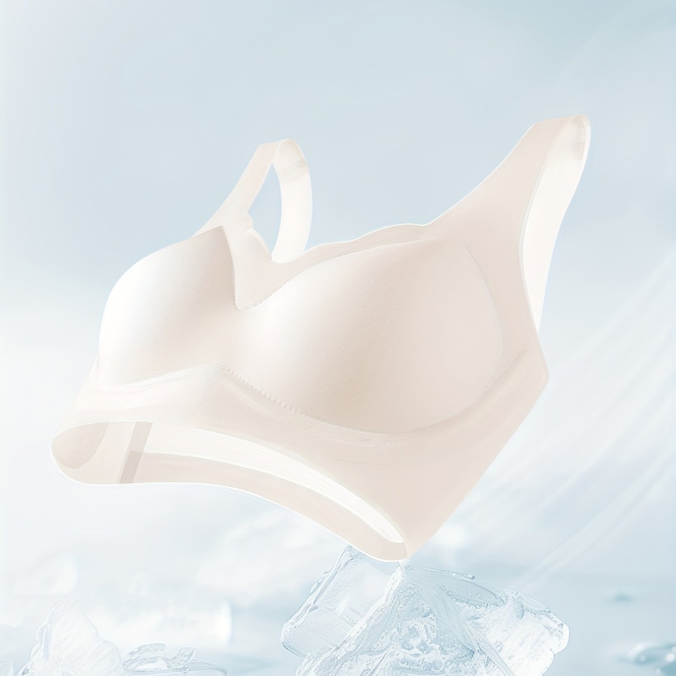 Image of 1-piece Tank Top Style Women's Bra, Wire-free, High Elasticity, Breathable Fabric, Thin And , Great For Hot Weather