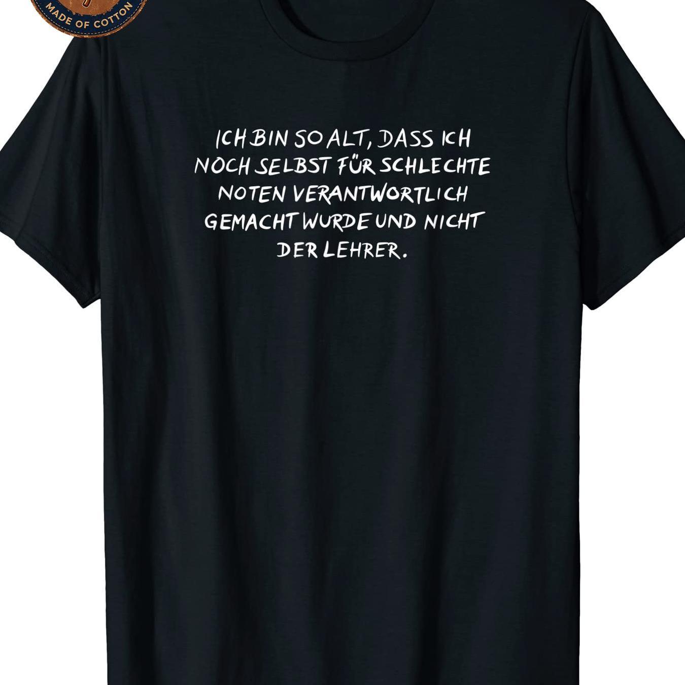 Image of Men's T-shirt Unisex Cotton T Shirt Funny German Quote Graphic Tee Casual Breathable Summer Streetwear Attire Concert Single Neck Round Fit Daily Washable Sided Wearing