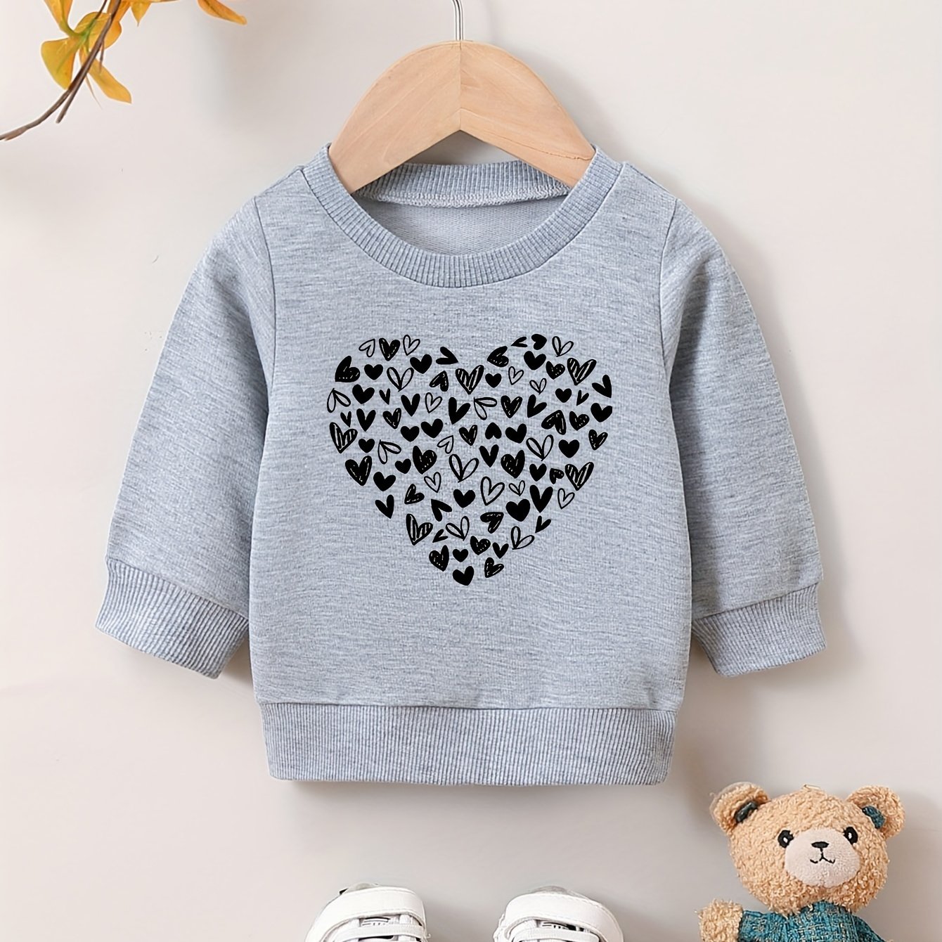 TEMU Sudadera Casual, Con Estampado Creativo, Para Niñas Pequeñas, Manga Larga, Para Primavera Y Otoño