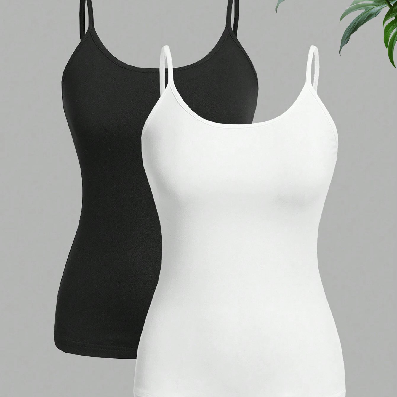 TEMU Spring, Summer And Autumn Sexy Spaghetti Strap Solid Color Suspender Two-piece Set
