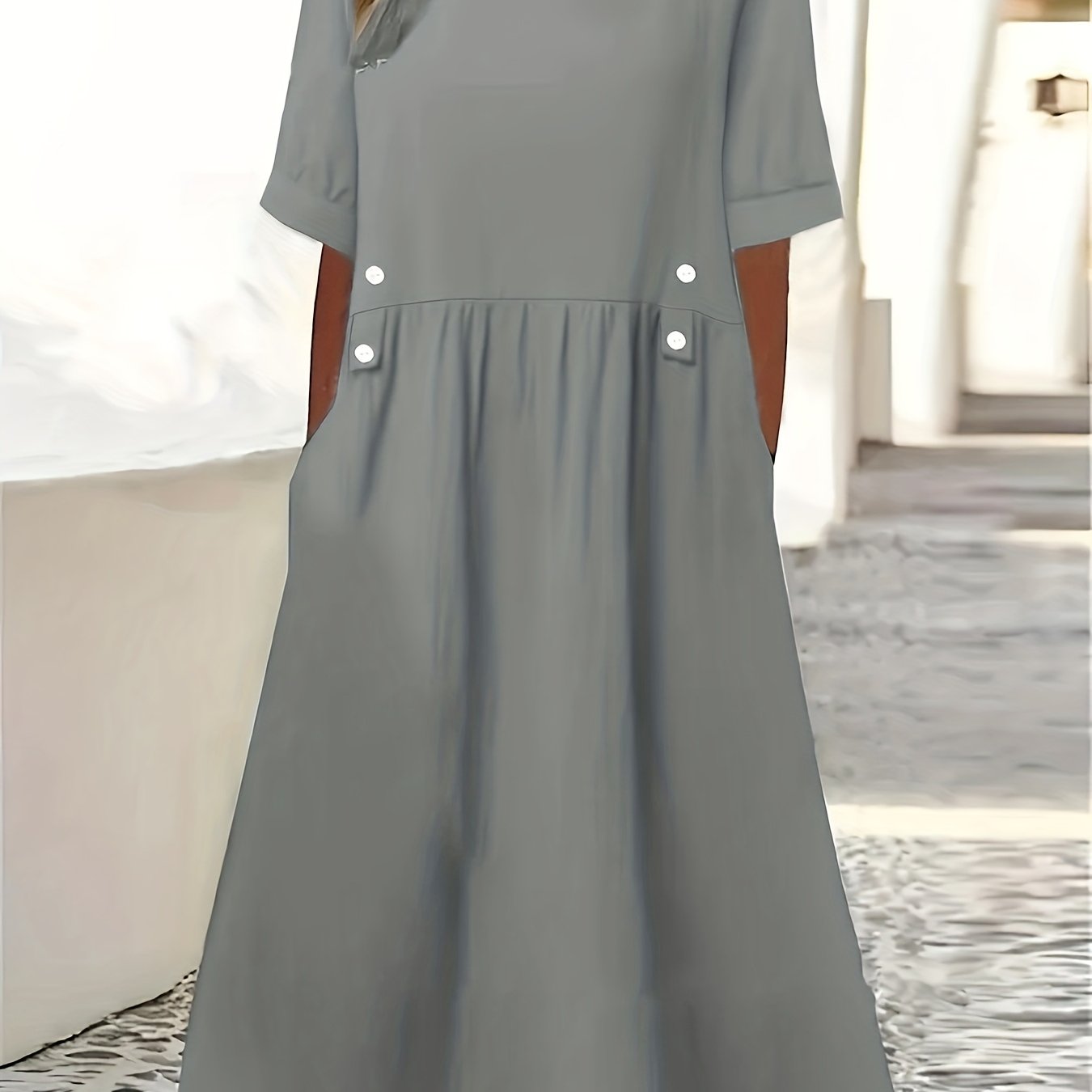 Plus Size, Elegant Women's Summer Plus-size Long Dress
