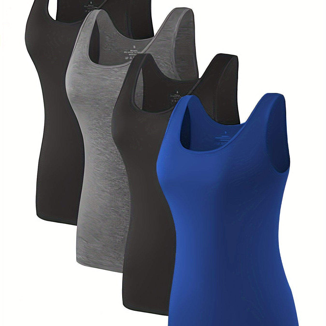 4pcs Air Curve Stretch Tank Tops For Women, Slim Fit
