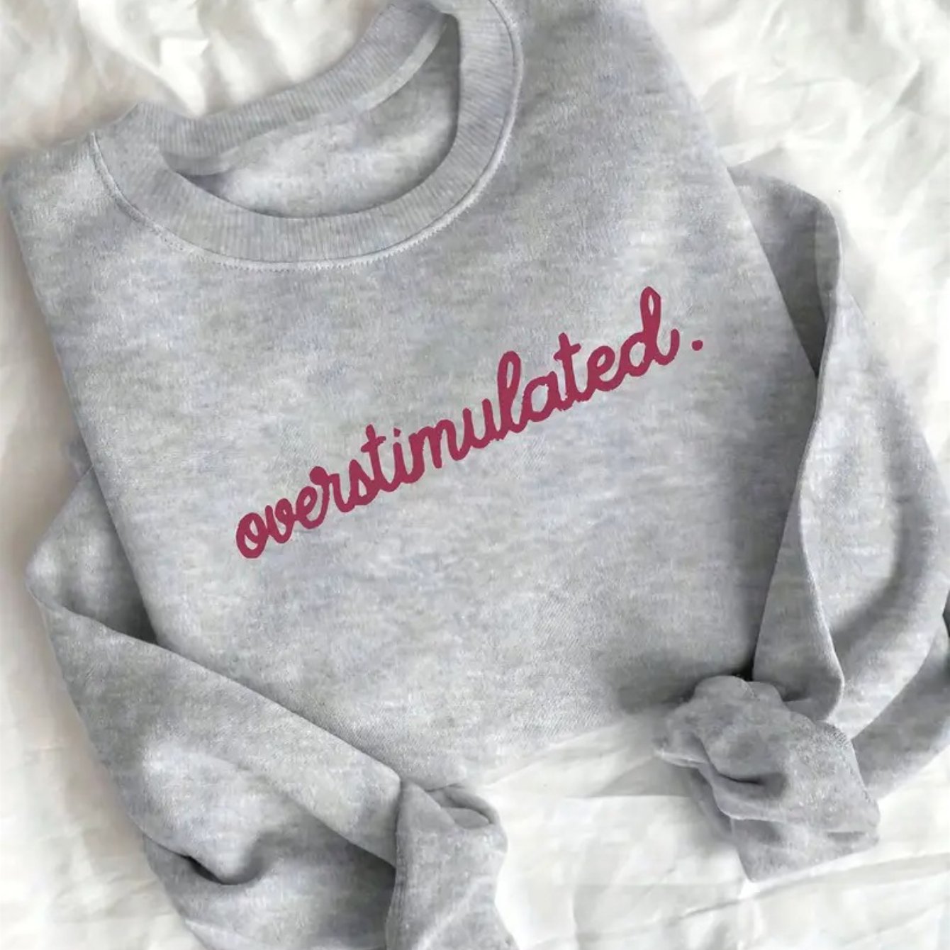 TEMU 1pc Women's Casual Round-neck Pullover Sweater With Long Sleeves, Suitable For Autumn/ Winter Wear, Gray Y Sweater, Featuring Overstimulating