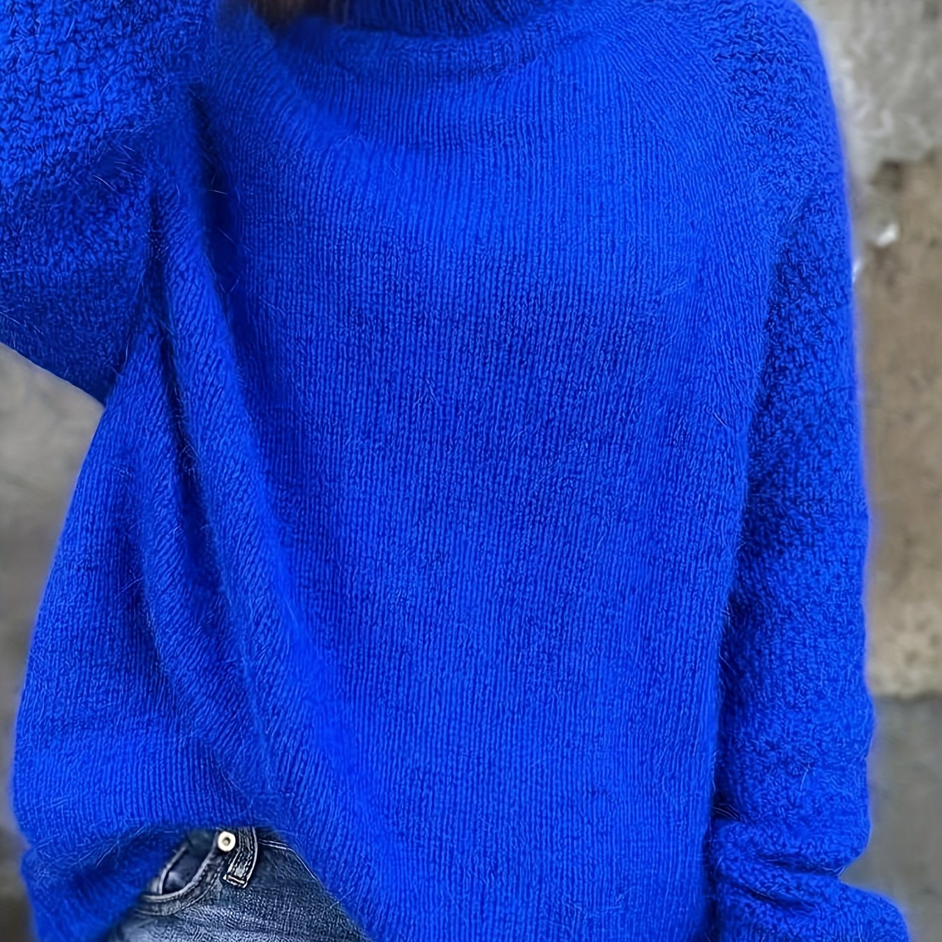 Rachel's Directional Women's Fashion Long Sleeve Ribbed High Neck Sweater