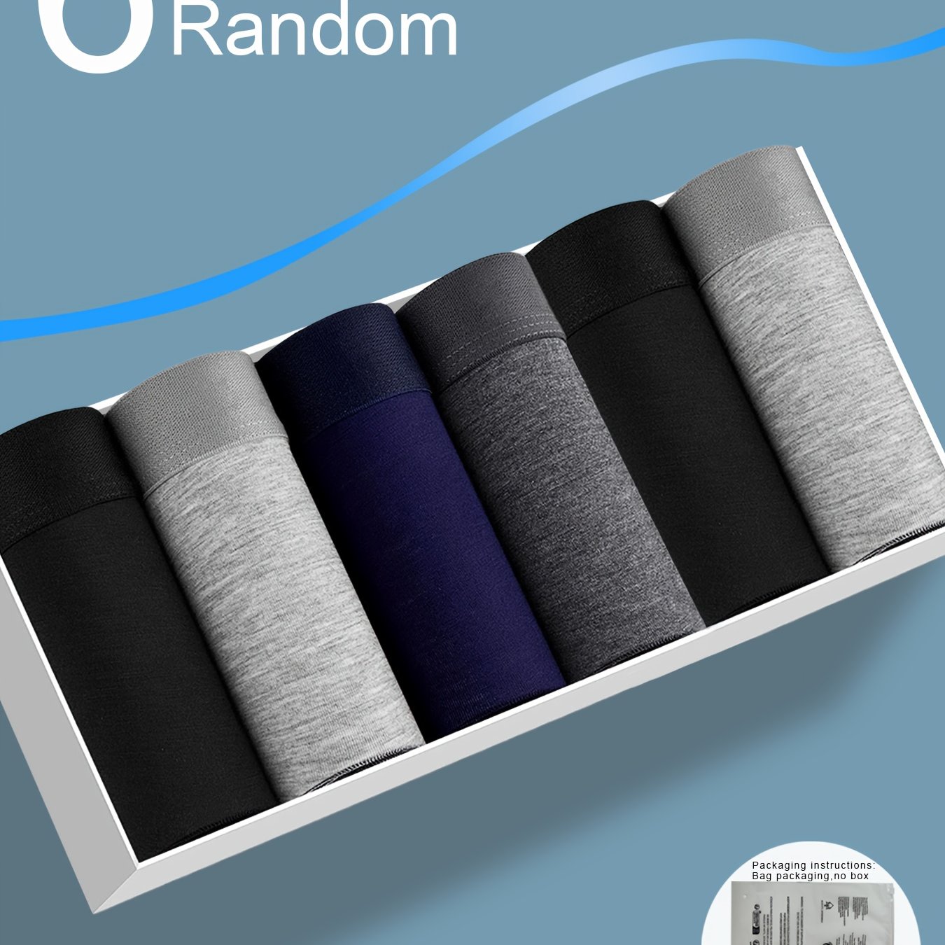TEMU Random 6pcs Solid Color Men's Briefs, Easy Solid Color Matching, Breathable Comfortable Seamless, Suitable For Or Outdoor Sports Men's Briefs