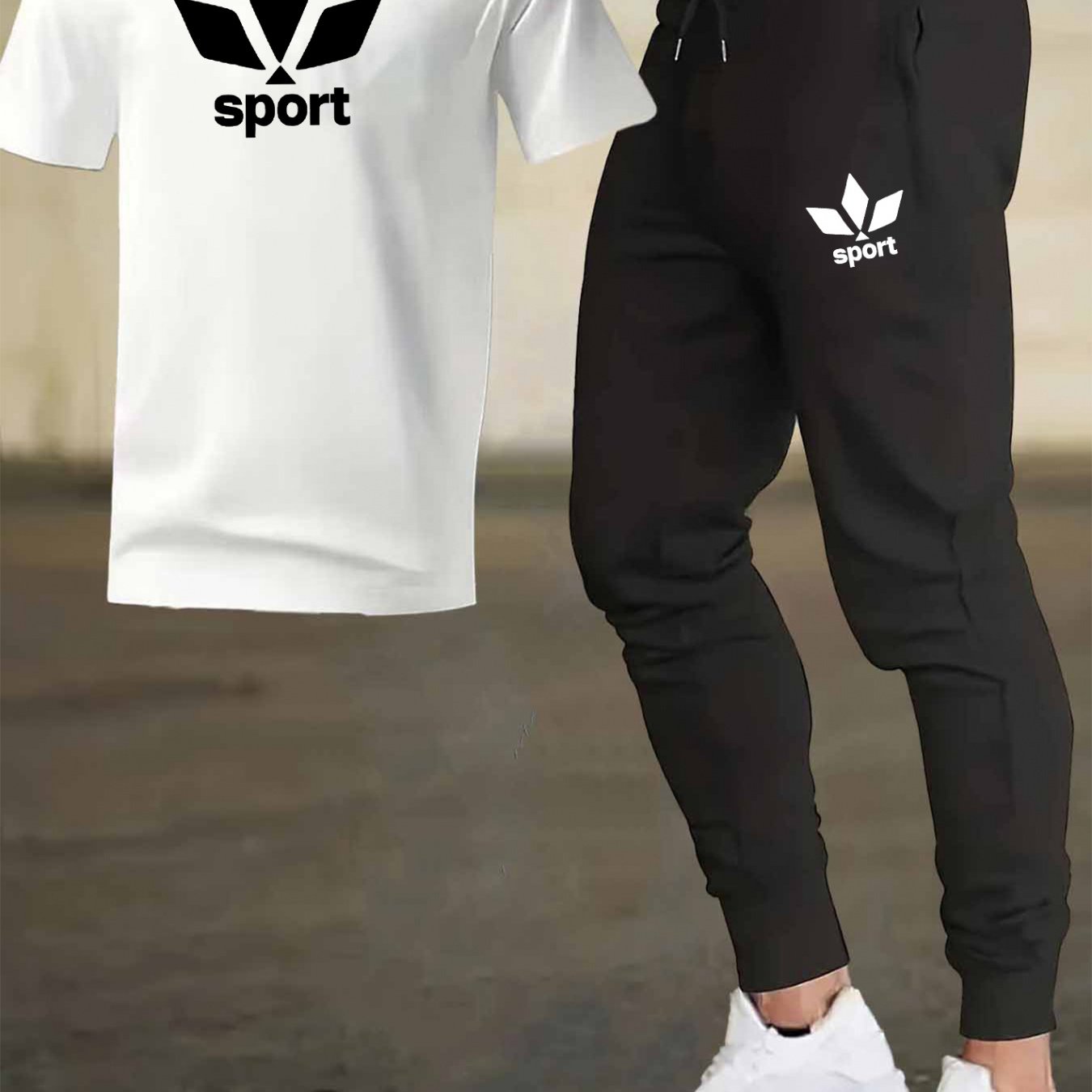 TEMU Men's Fashionable Minimalist Cool Vacation Elastic Fabric Sports Casual Men's Trendy Athletic Wear Long Pants