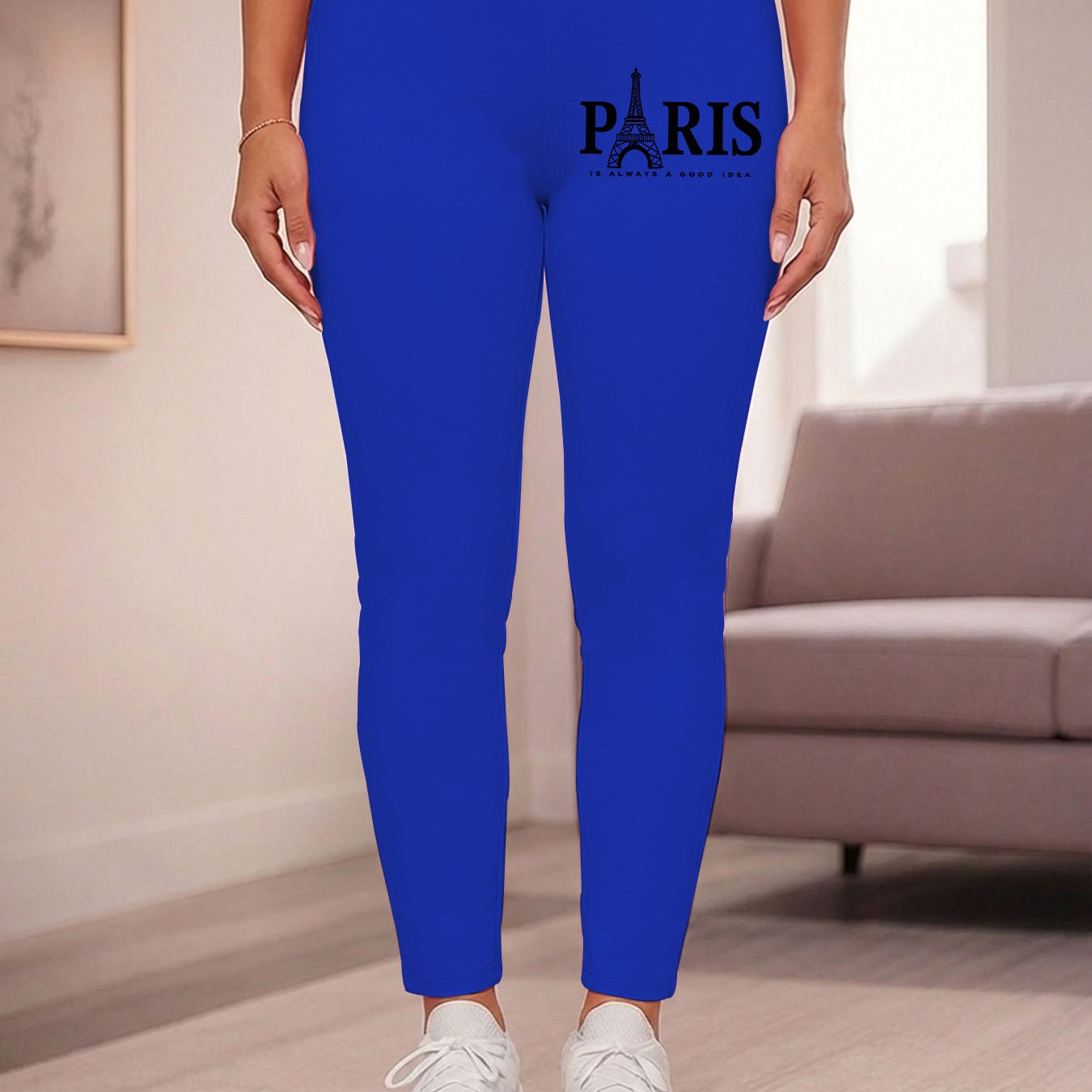TEMU New Style Casual Pants With Letter Print For Women, Slim-fit Tapered Pants, Plus Size Sports Long Trousers Ii 850