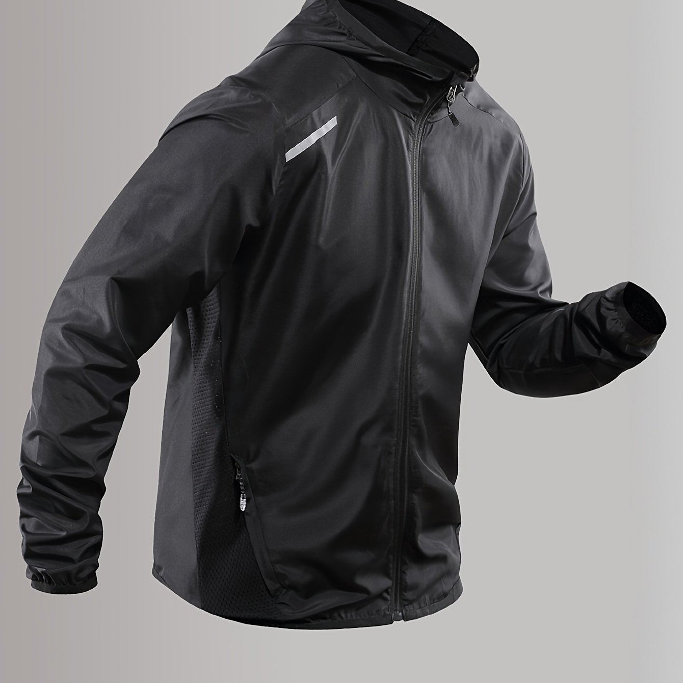 Men's Quick-dry Athletic Ultra-thin Jacket - Breathable Mesh, Hooded, Comfortable, Lightweight; Ideal For Running, Fitness, Exercise, And Outdoor Activities