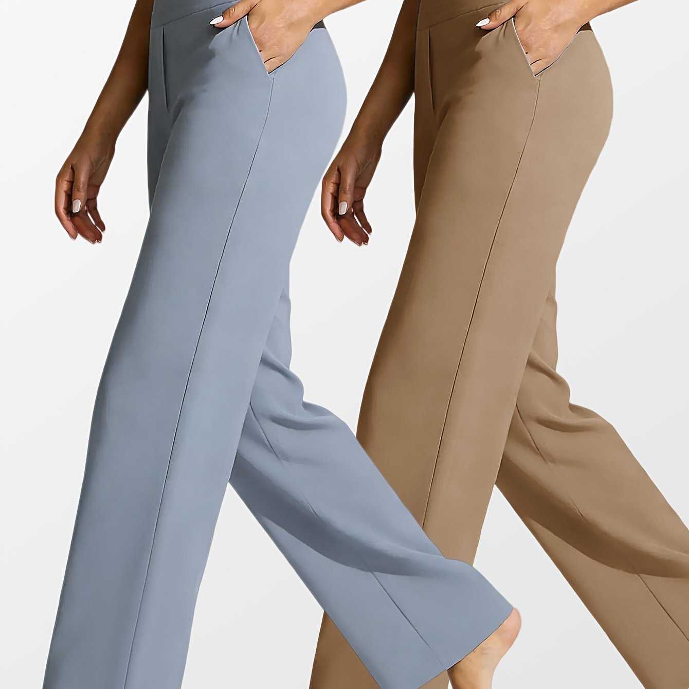 TEMU 2pcs Set Of Women's Spring And Summer Sports Pants, Straight Leg Hanging Yoga Pants, Loose And Comfortable Pants, High Waisted Pants For Women,