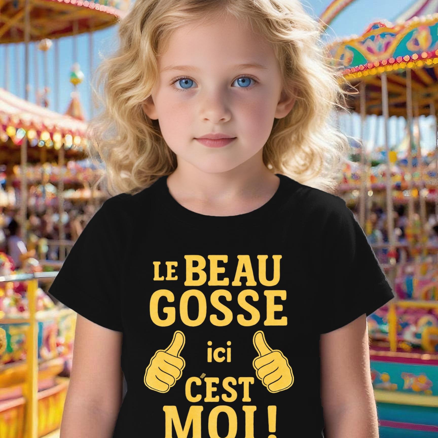 TEMU The Guy Here ! Humour Originale Unique T-shirt Cute Kawaii Tops Crewneck Girls Short Sleeve T Shirts Kids Child Children Teenage Shirts Unisex