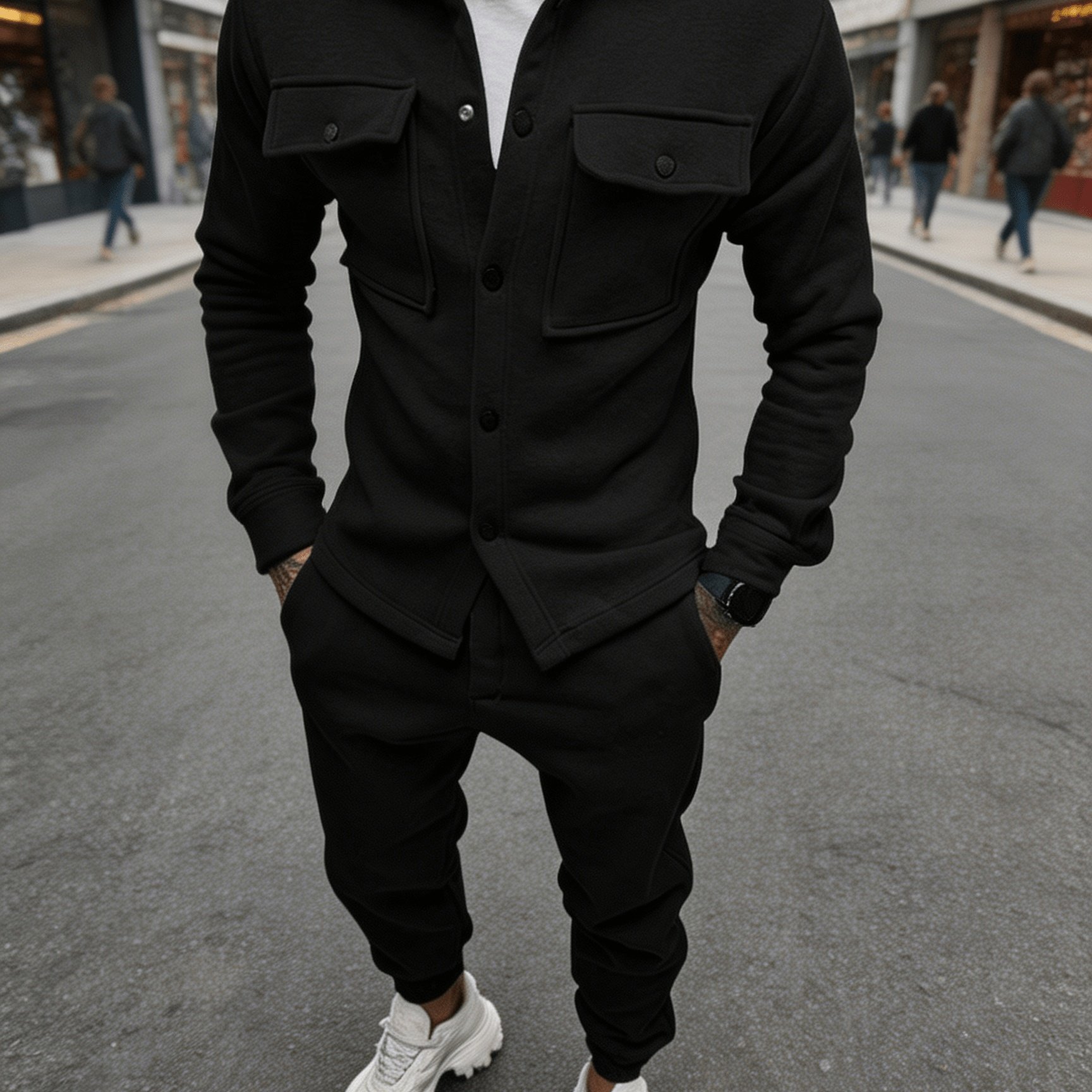 TEMU Autumn Jacket Set, Optional, And Work, Slim Fit