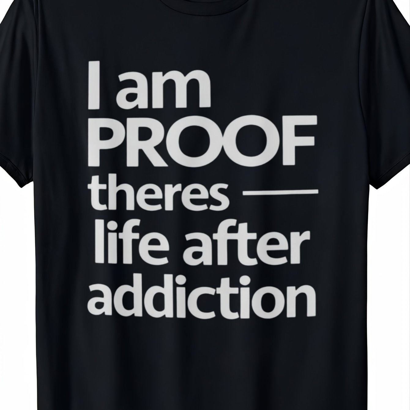 TEMU Men's Aa Na Drug Recovery T-shirt - Comfortable Crew Neck Sobriety Gift Abuse With White Print Motivational For Rehab 12 Step Meetings & Casual