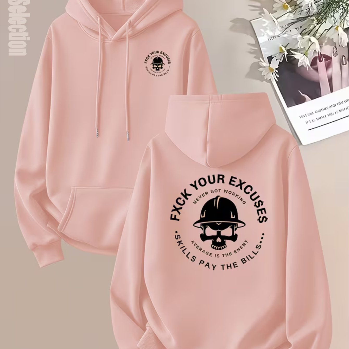 TEMU Unisex Autumn/winter New Arrival, Casual Fashion Trendy Versatile Drawstring Hooded -lined Couple Sweatshirt