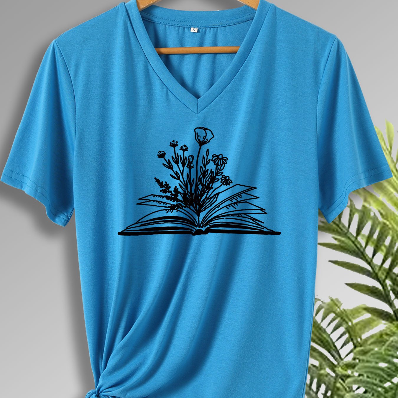 Floral Book Print T Shirt Casual V Neck Short Sleeve Top Temu Canada floral-book-print-t-shirt-casual-v-neck-short-sleeve-top-temu-canada