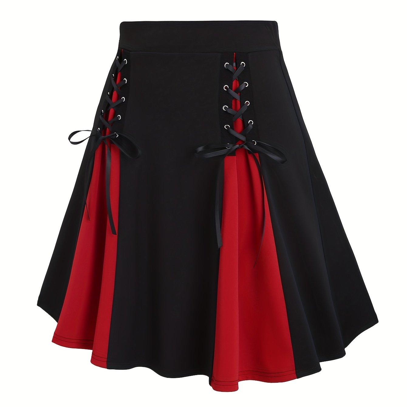 E-shop Damen Gothic High-Waist Color-Block Minirock