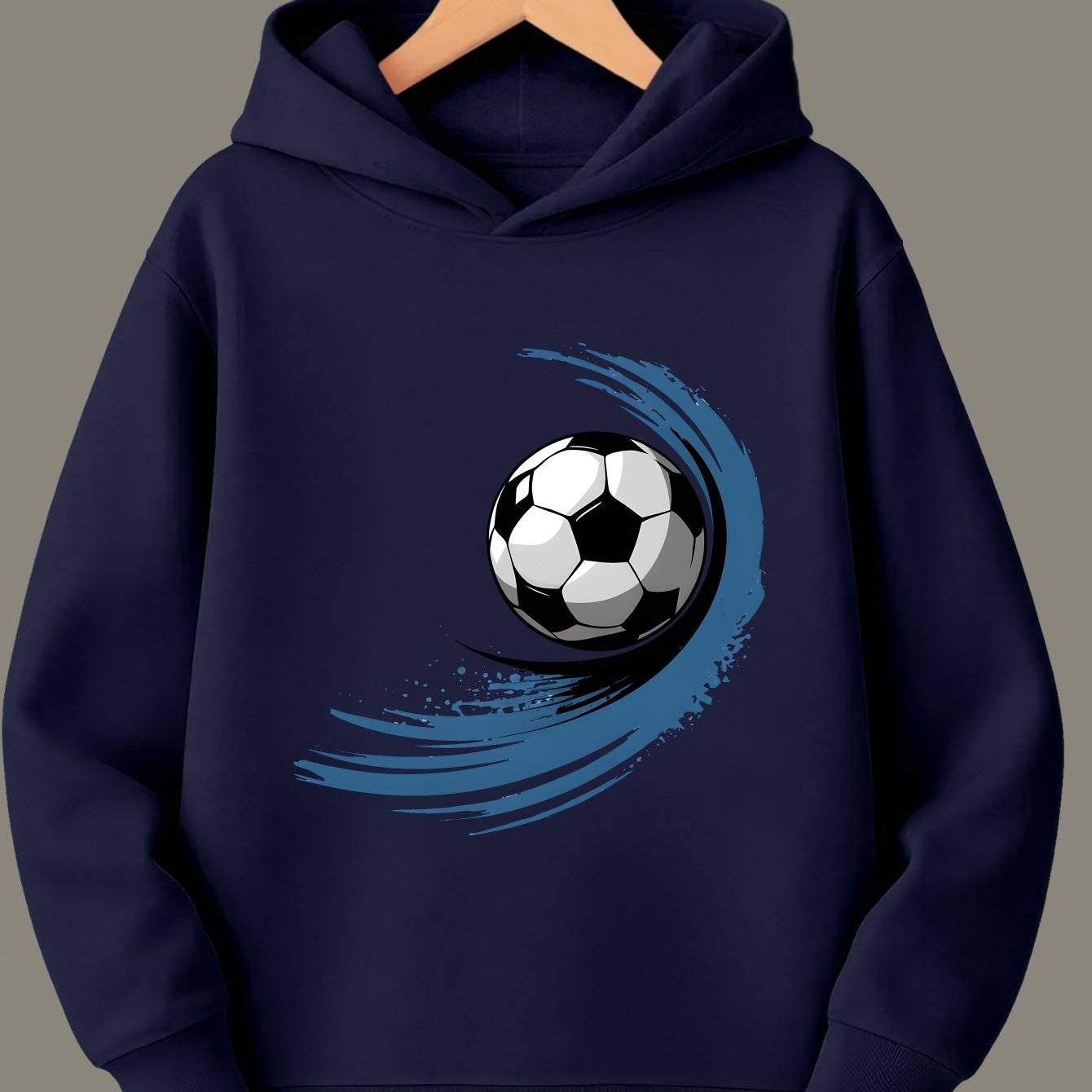 TEMU Hooded Sweatshirt For Boys' Football Team, Dated December 29, 2024