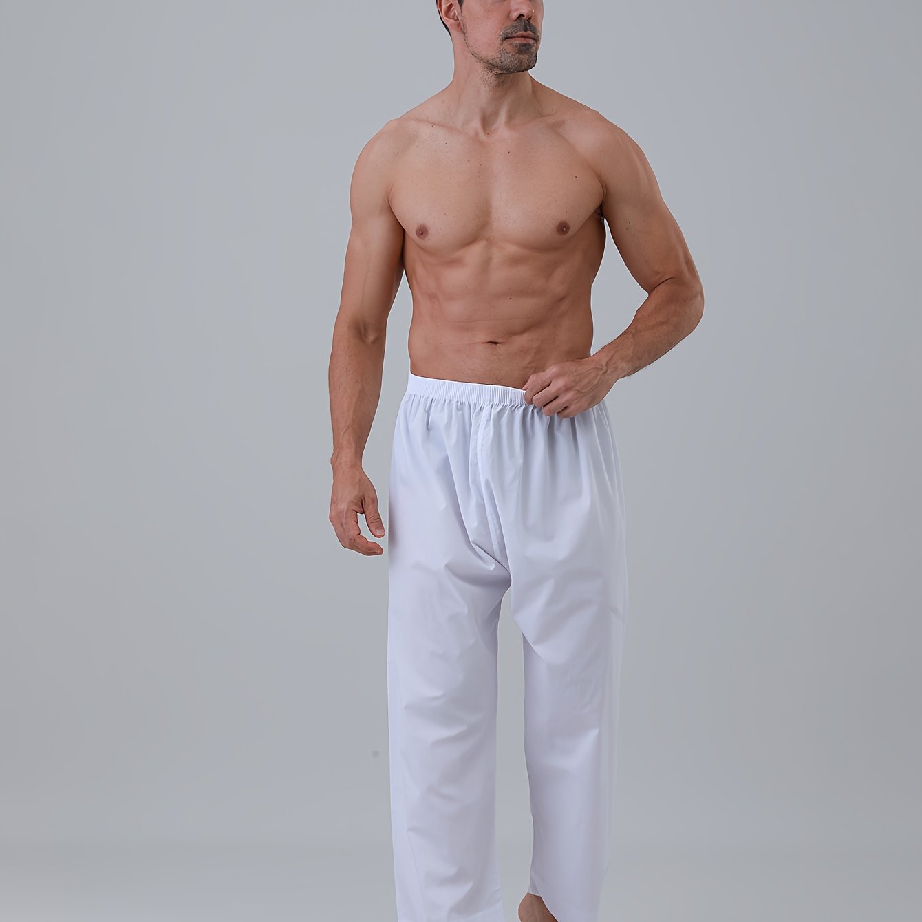 Middle Eastern White Arab Men's Shorts, Casual, Loose, And Breathable Fit, Worn Inside Arab Robes As Long Pants