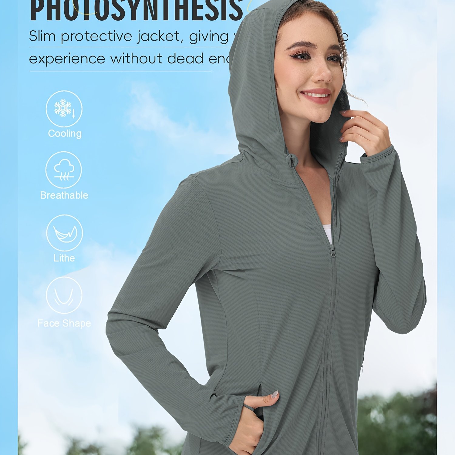 TEMU [dark Tones] Women's Fashion Versatile Jacket Hoodie | | Outdoor //travel Spring Summer New Breathable Quick-dry Hoodie