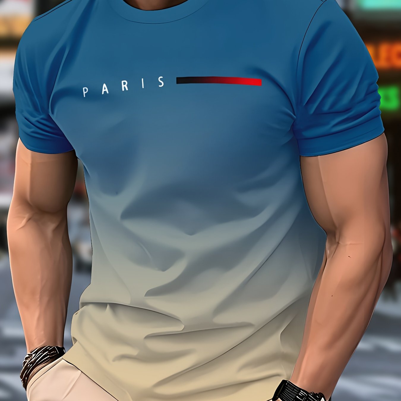 TEMU Men's Casual Fashion Print T-shirt