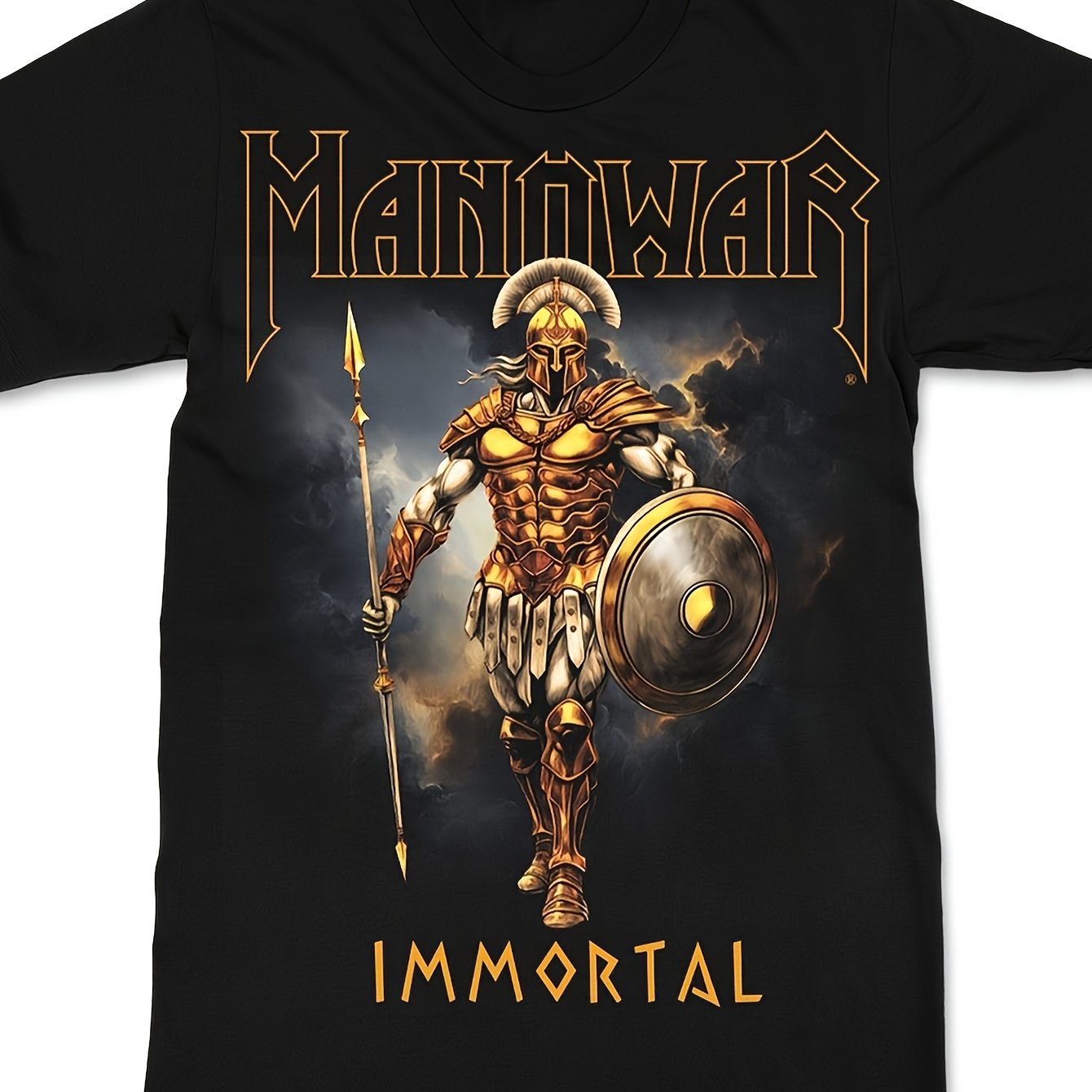 Image of 2025 Tour Heavy Metal Graphic Tee | With In Armor Design, Crew Neck, Stretch Fabric, Regular Fit, Sizes S-5xl, Perfect For Metal Fans And Casual Wear, Plus Size