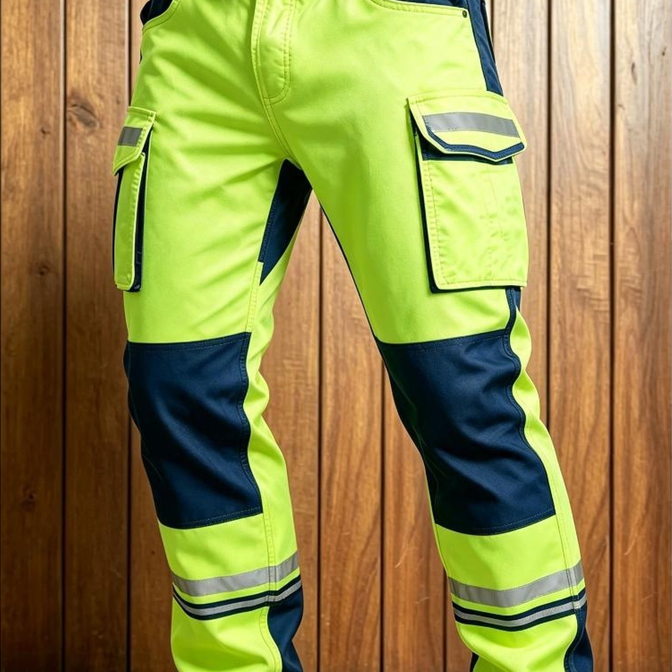 TEMU Men's Digital Printed Reflective Multi-pocket Cargo Pants, Outdoor Work Casual Commuter Trousers