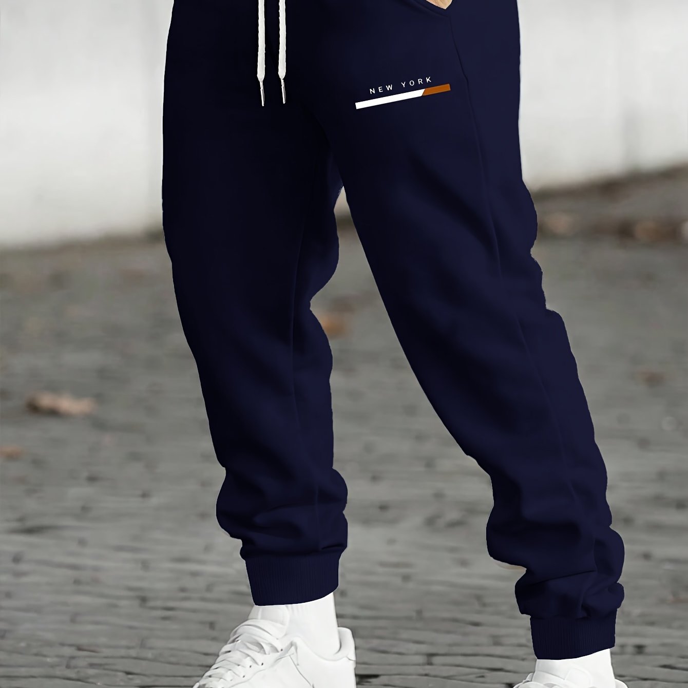 Men's Casual Sweatpants, Comfortable Autumn Winter Joggers, Winter Outdoor Drawstring Pants