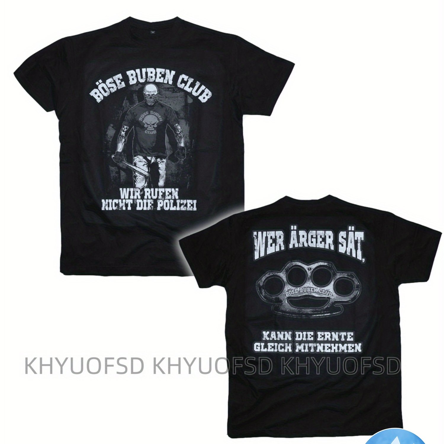 Men's With German Text And Graphic Print - Breathable Casual Short Sleeve Tee, Round Neck Regular Fit For Casual Attire