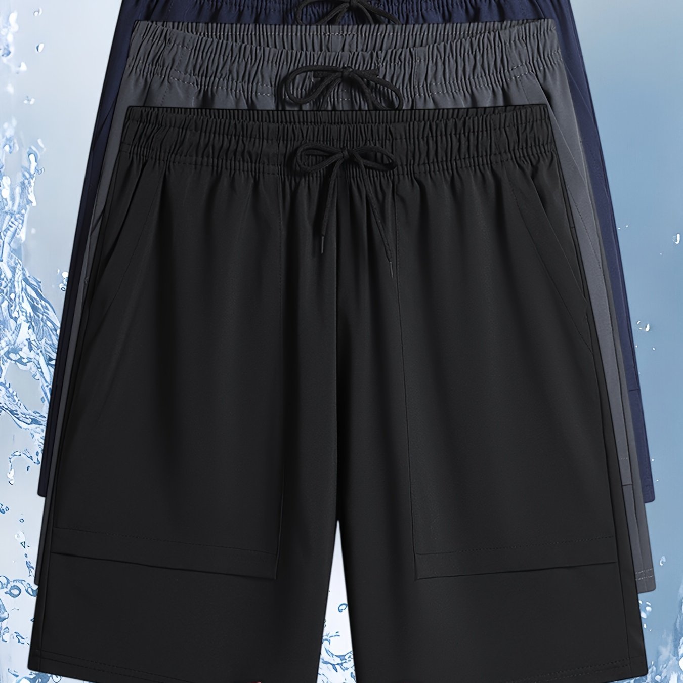 TEMU Available In 3 Colors, Men's Outdoor Sports Casual Shorts. Comfortable For Leisure And Exercise, Suitable For Indoor And Outdoor Activities,