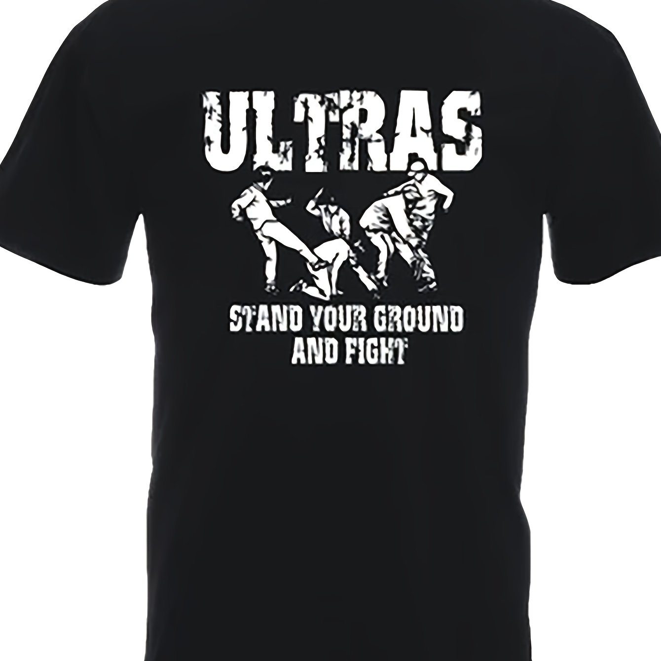 Image of Ultras Fight Jersey T-shirt - Terrace Fan Gear With U10_j Print, Breathable Cotton Casual Tee For Ultras, Crew Outfits & All- Wear