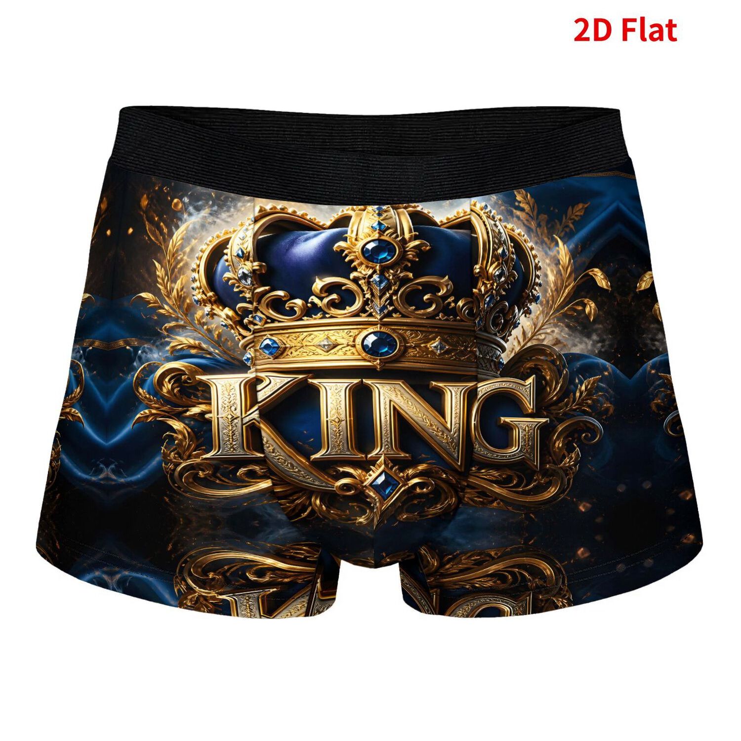 TEMU 2d Print Design Majesty Men's Polyester Underpants Stylish Soft Suitable For