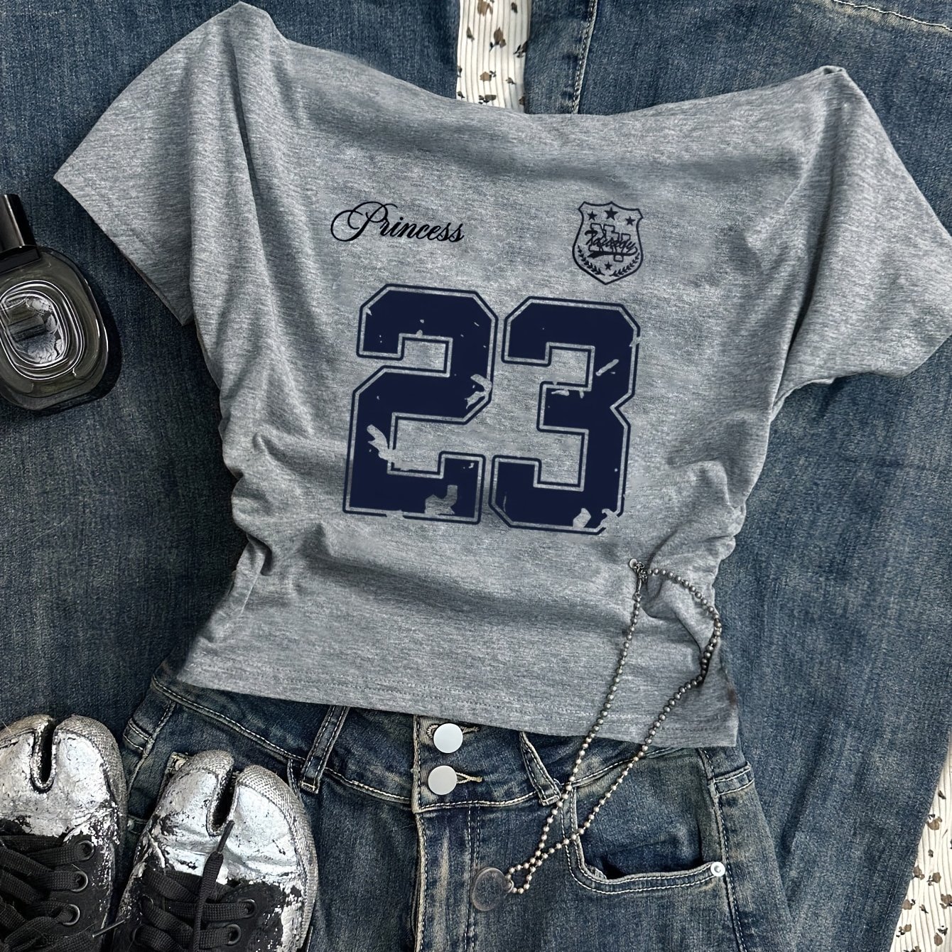 TEMU Back To Season, Vintage Patterns, Off-shoulder T-shirts, Retro, Autumn Women's Clothing, Vacation, Cute Summer Tops, Women's Casual Pleated