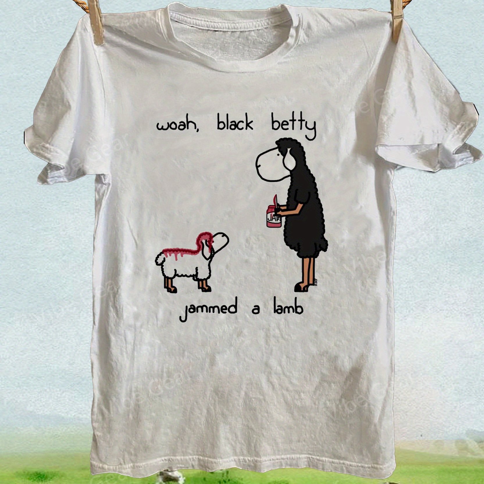 TEMU Style Rétro Old School, Pas de Lamb-Shaming Ici ! Baa-Dass Threads , Flock Swag Vintage Art Classic Tees pour Hommes - Fabriqué pour Doux 100%,