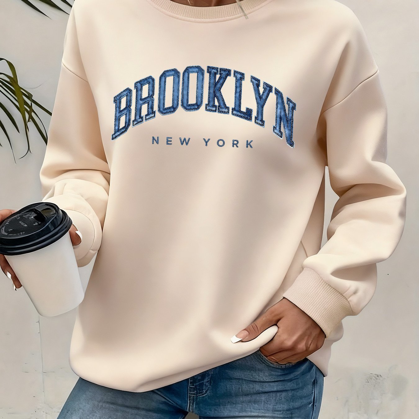 TEMU Graphic Print Sweatshirt, Crew Neck Casual Sweatshirt For Winter And Fall, Women's Clothing
