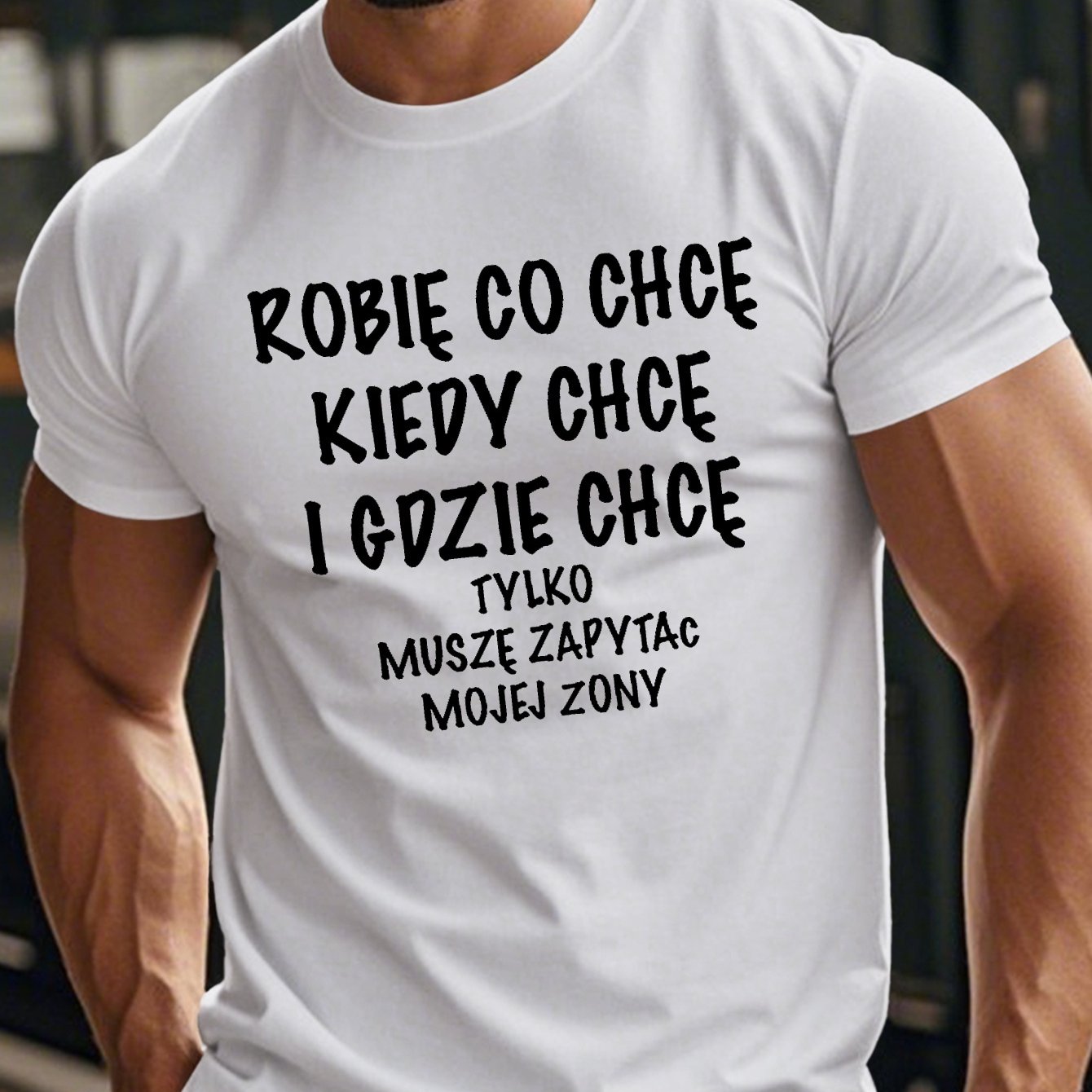 TEMU Funny Polish Men's Short Sleeve T-shirt Summer T-shirt Top
