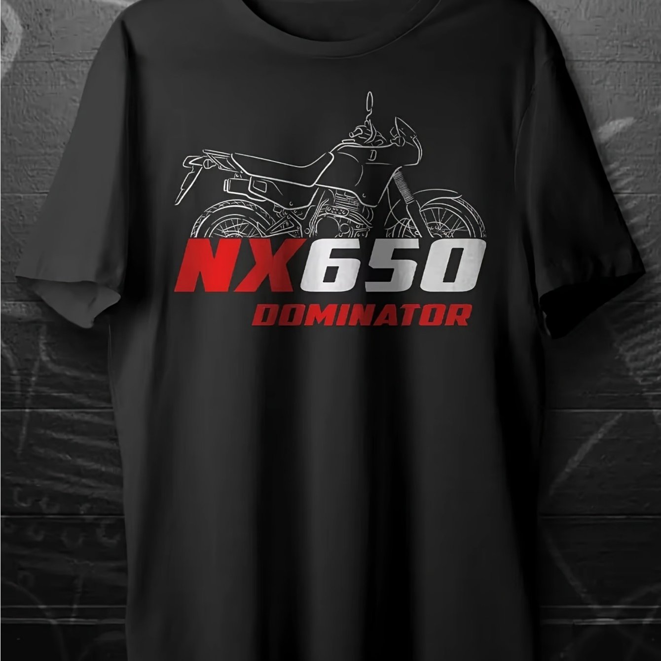 Image of Dominator 1988-2003 Motorcycle T-shirt - Black With Logo & Model Years Print, Casual Fit Short Sleeve Crew Neck, Durable Motorcycle Riding Apparel For Dirt Enthusiasts & Owners