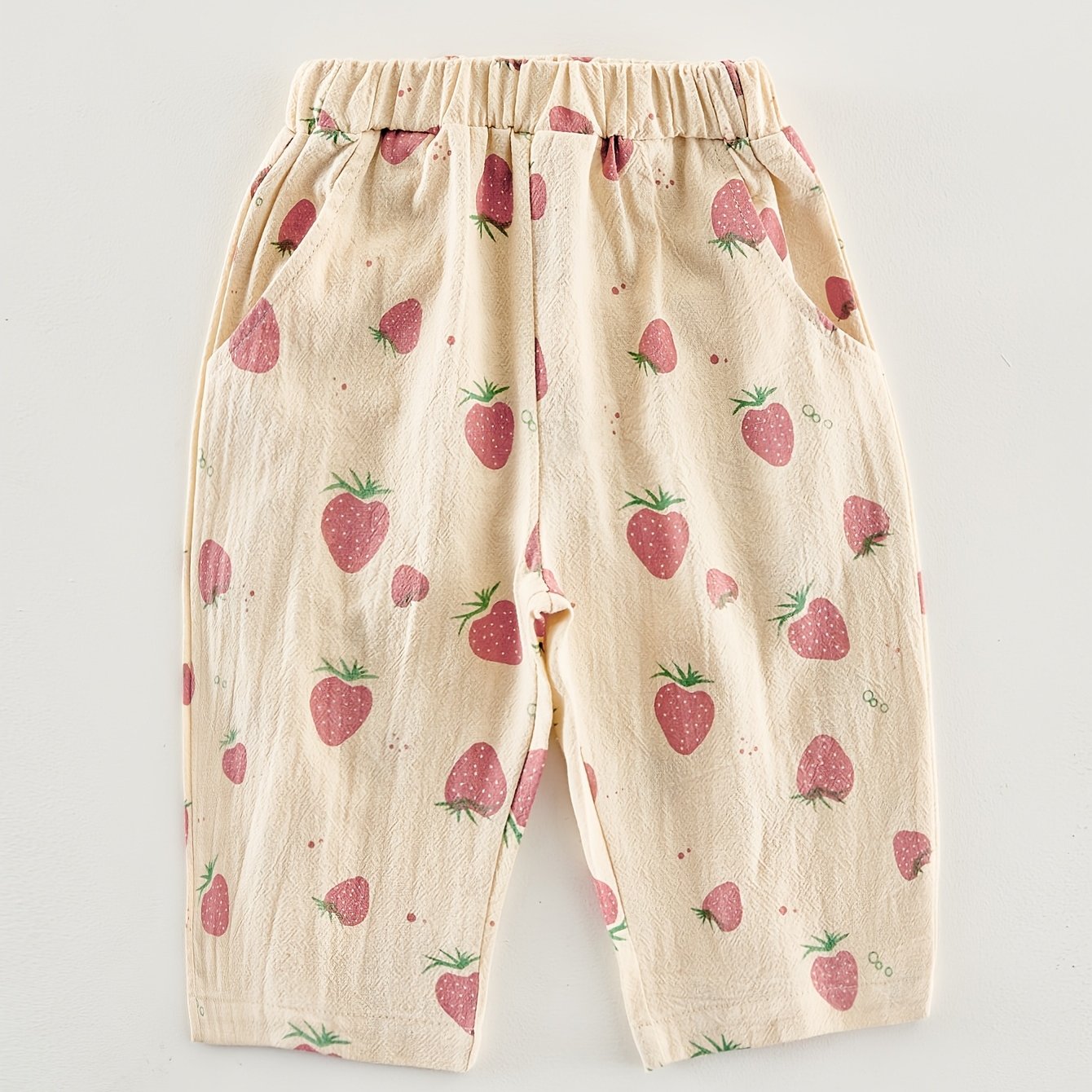 Image of Spring/summer Girls' Long Pants, Baby Girls' Print Sweet Casual Pants, Outerwear Trousers, Perfect For Outdoor