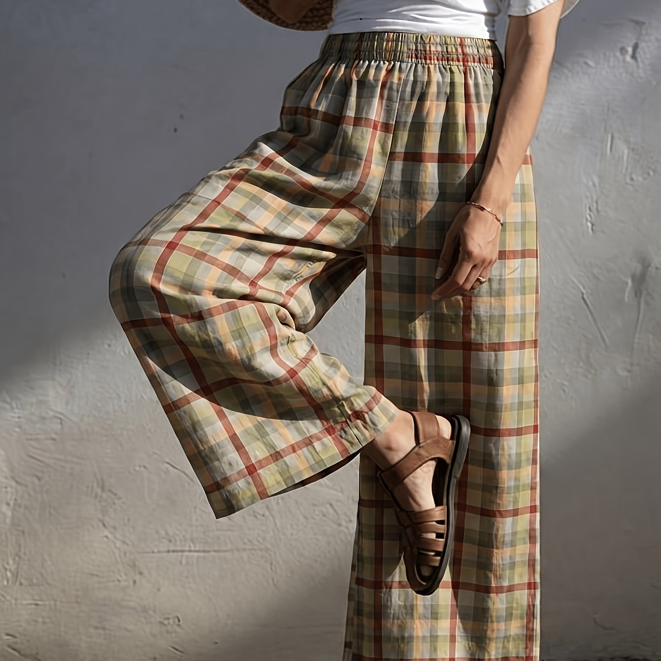 TEMU Fashionable Straight-leg Trousers, Comfortable Pants For Vacation And Travel, Work Pants For Commuting And Office Wear