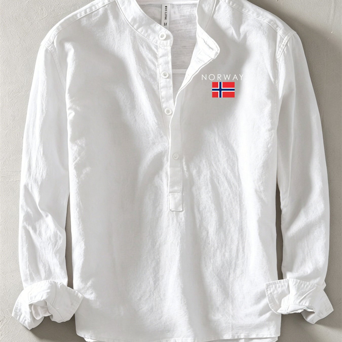 95% Linen Men's Henley Shirt For Spring, Summer And Autumn 2026, Casual And Daily Long Sleeve Shirt For Beach And Vacation