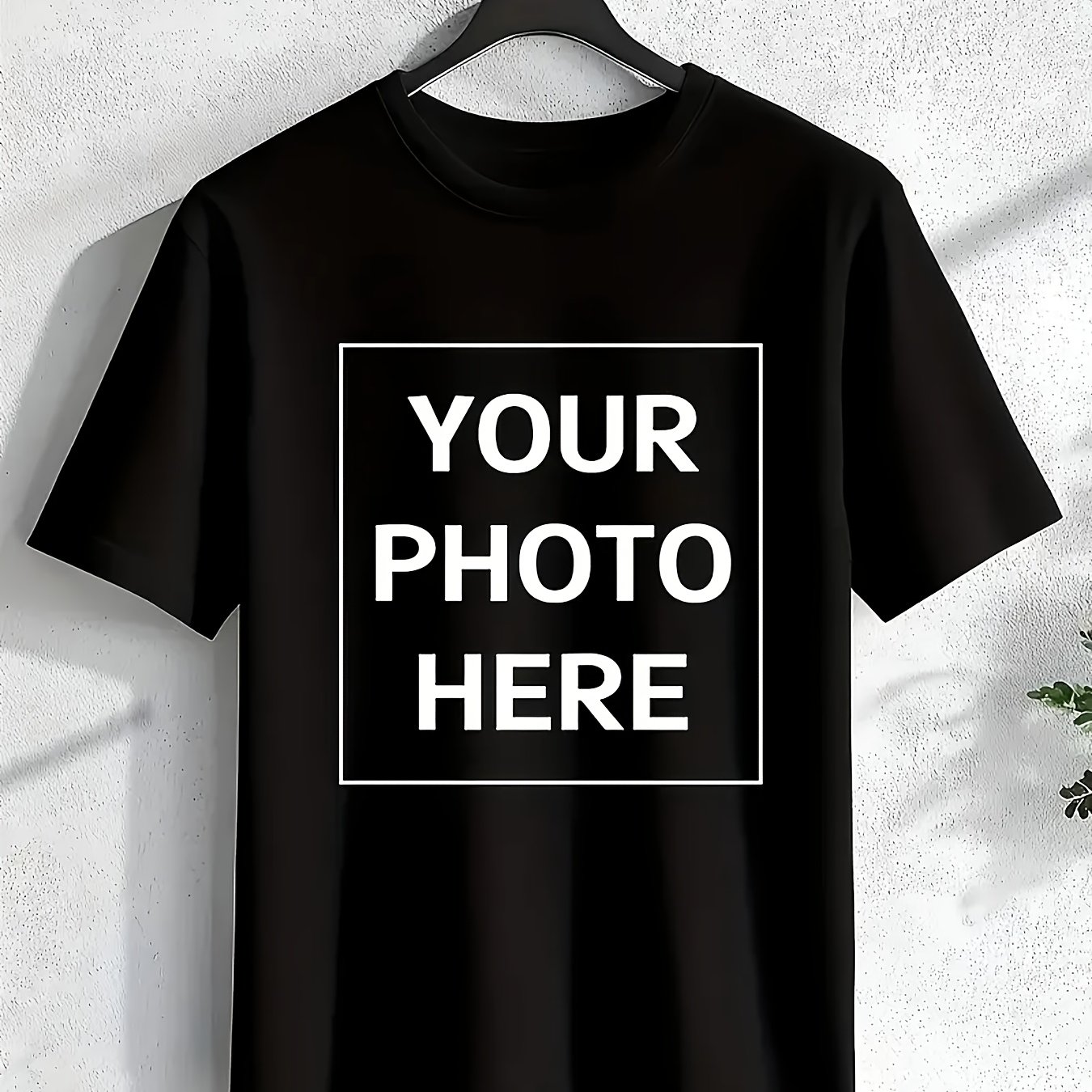 TEMU Custom T-shirt - Add Your Own Photo/selfie, Soft Breathable Fabric, Casual Round Neck Short Sleeve, Ideal Gift For Men And Women, Couple Gift