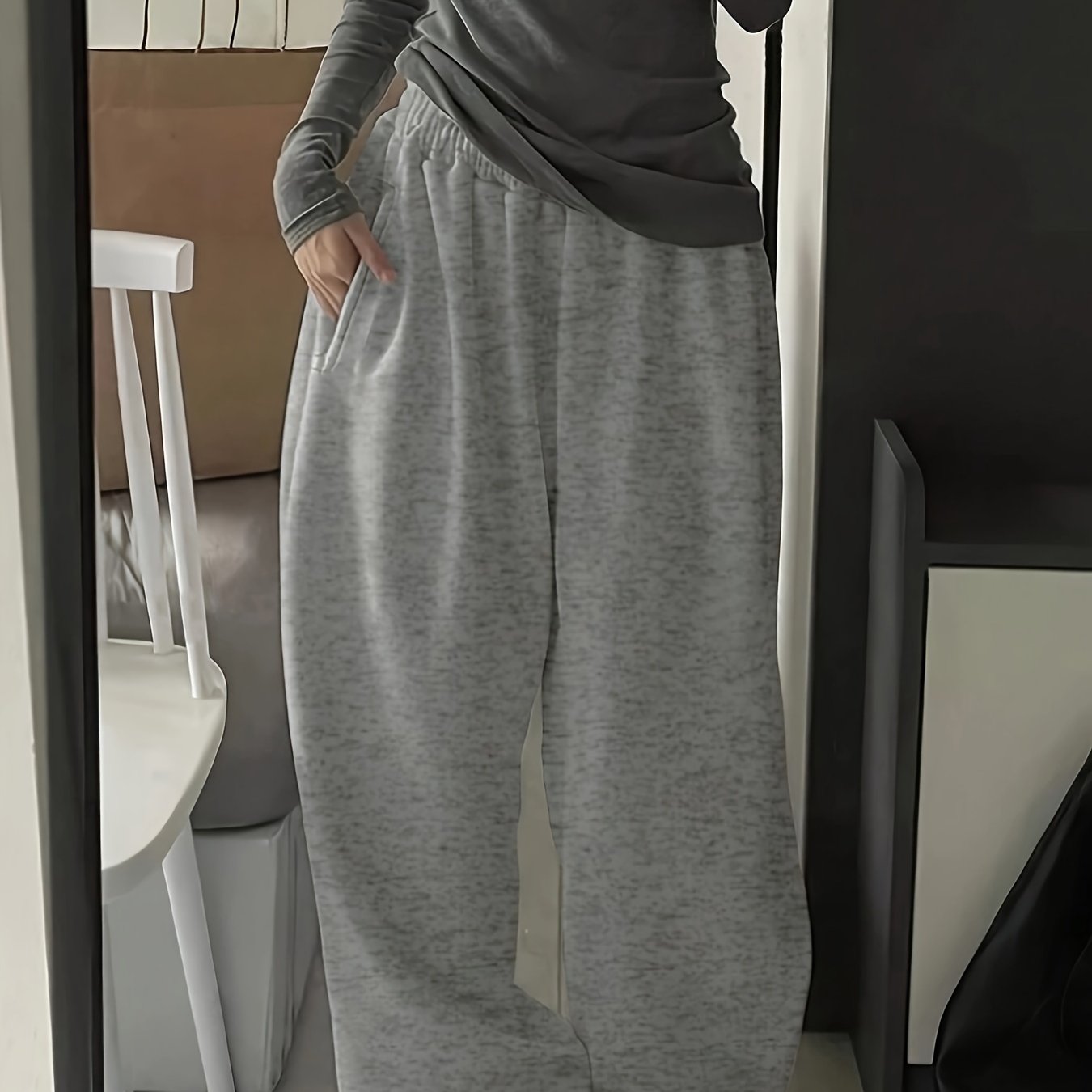 TEMU Women' Color Casual Sports Pants, Comfortable And Breathable, Suitable For Fall And Winter